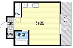 マンションSumus ワンルームの間取図画像