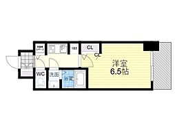 S-RESIDENCE都島Elegant 1Kの間取図画像