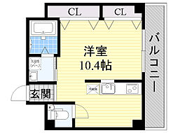 クライス横堤 ワンルームの間取図画像