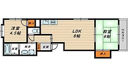 シャルマンハイツK 2LDKの間取図画像