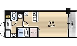 グリーンハウスUEKO ワンルームの間取図画像