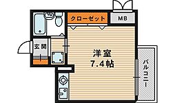 グラン・ピア京橋 ワンルームの間取図画像