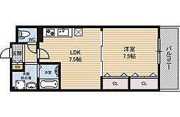 アージュ・ヴェール 1DKの間取図画像