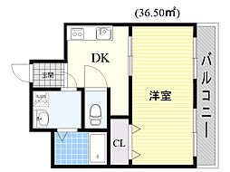 イヅミパート10 1DKの間取図画像