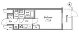 アドバンス北大阪フィーノ 1Kの間取図画像