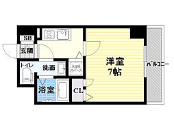 ララプレイスザ・京橋ステラ 1Kの間取図画像