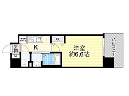 アドバンス大阪城東 1Kの間取図画像