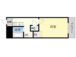 アイファースト緑橋 1Kの間取図画像