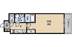 レジュールアッシュ都島 1Kの間取図画像