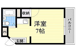 プレアール都島高倉 1Kの間取図画像