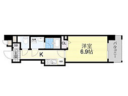 セイワパレス都島駅前 1Kの間取図画像