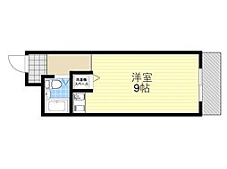 ワットハイム都島 ワンルームの間取図画像