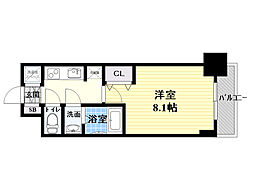 S-レジデンス都島 1Kの間取図画像