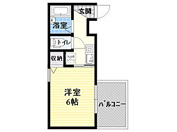 眞柄ビル 1Kの間取図画像