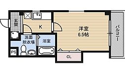 ソレアード京橋 1Kの間取図画像