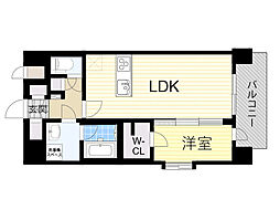 LA GRACE 千林大宮 1LDKの間取図画像