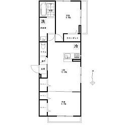 イーストピークヴィオレ 2LDKの間取図画像