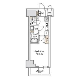 小田急伊勢原駅前マンション 1Kの間取図画像