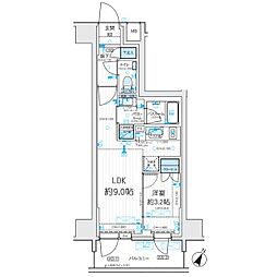 デュオステージ相模大野 1LDKの間取図画像