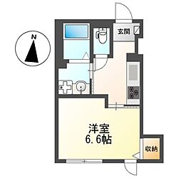 アプリコットE 1Kの間取図画像