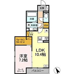 ルミエール 1LDKの間取図画像