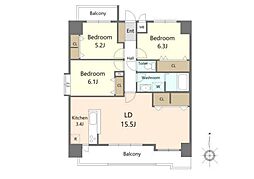 間取図画像 3LDK
