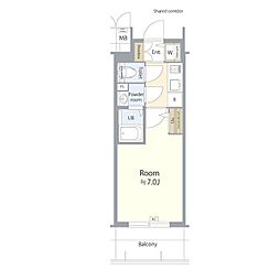 名古屋市西区新道1丁目マンション 1Kの間取図画像