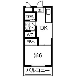 プレアール西神戸2 1Kの間取図画像