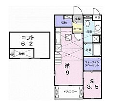 グラン・ブルー ワンルームの間取図画像