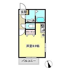 チェスタ大手町 ワンルームの間取図画像