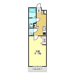 リコ・ガーデン 1Kの間取図画像
