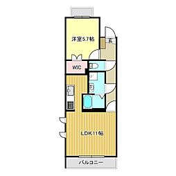ルパーブ永田町 1LDKの間取図画像