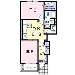 カンタービレ 2DKの間取図画像