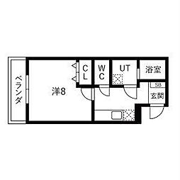 (仮)富士市本市場マンション 1Kの間取図画像