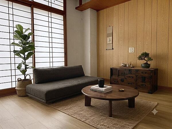 【南東側洋室６帖】木目のフローリングが暖かみのある室内に。明るい寝室で心地のいい朝を迎えられそう。（写真は家具を配置したイメージ画像）