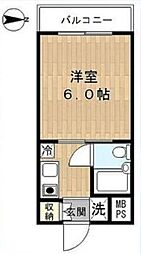 ウィンベルソロ梅島No.3 1Kの間取図画像