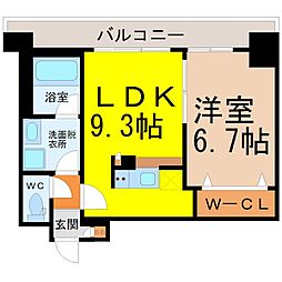 プレミアムコート葵 1LDKの間取図画像