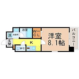 サルデーニャ 1Kの間取図画像