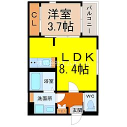ArcaUrbana上飯田 1LDKの間取図画像
