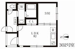K&K 1LDKの間取図画像