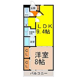 グレース・金山 1LDKの間取図画像