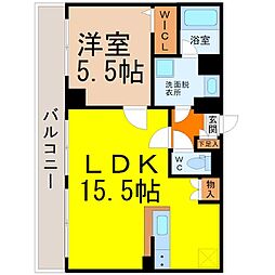 ロイヤルアベニュー 1LDKの間取図画像