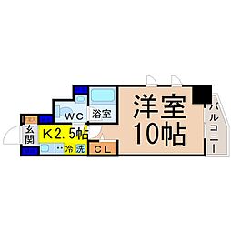 ベレーサ名駅ウエスト 1Kの間取図画像