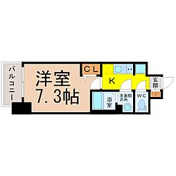 プレサンス新栄リベラ 1Kの間取図画像