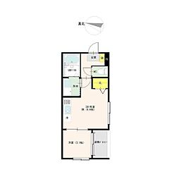 hale'a八田(ハレアハッタ) 1DKの間取図画像