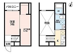 ルーナ・アンジュ 1Kの間取図画像