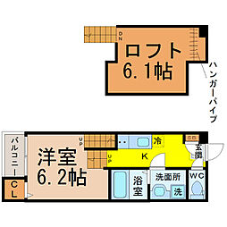 ルナフォルツァ新守山 1Kの間取図画像