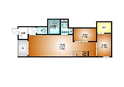北町ハウス 2LDKの間取図画像