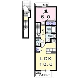 シャン・ド・フルール1 1LDKの間取図画像
