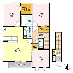 ラフィーネ1 3LDKの間取図画像